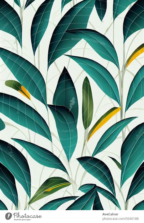 Hintergrund Illustration der tropischen Flora Muster, weißer Hintergrund, fett umreißen mit verschiedenen Pflanzen Grafik u. Illustration Dschungel Handfläche