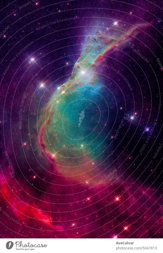 Weltraum-Hintergrund. Space Nebel Supernova explodierenden Sternen und weit weg Galaxien eines Universums von brillanten hellen Farben gemacht. tiefen Raum, glühende geheimnisvolle Universum