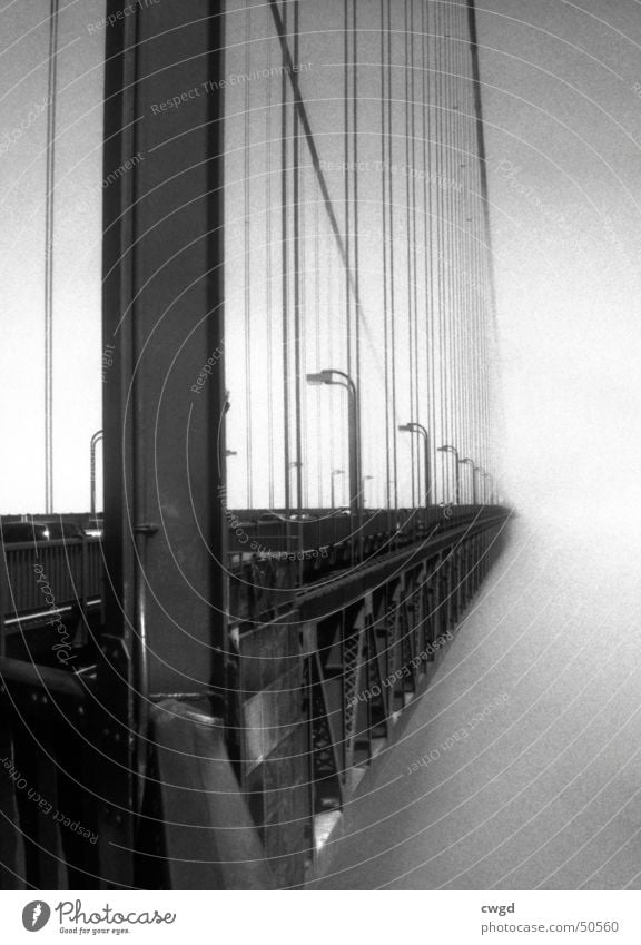 die brücke ins nichts... Golden Gate Bridge San Francisco Amerika Kalifornien Küste Nebel Monochrom Unendlichkeit bay USA america Brücke Straße Schwarzweißfoto