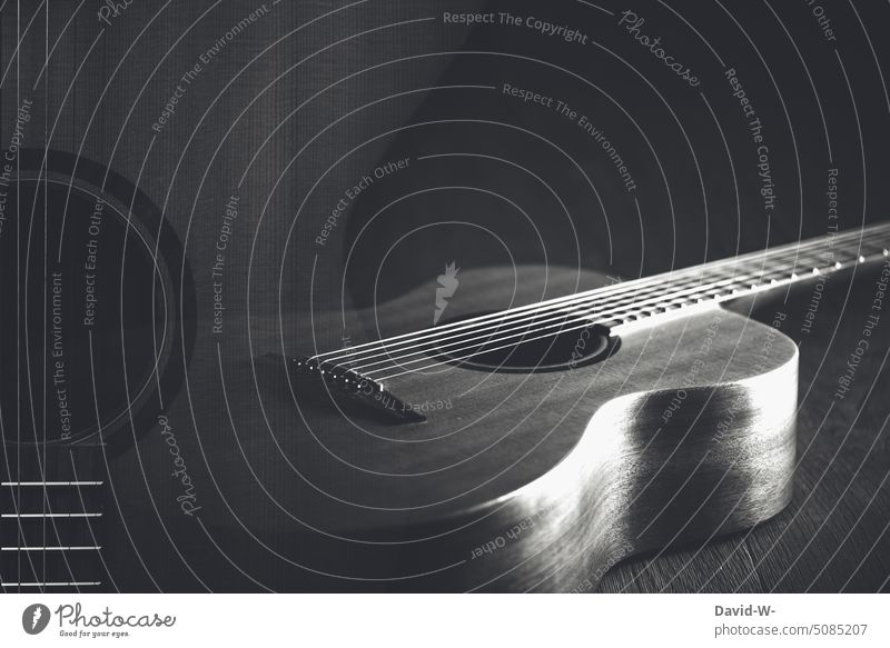 Musikinstrument - Die Gitarre Klassik Konzert Design Kunst Fotomontage Klang Instrument