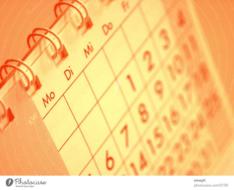 Kalender Zeit Jahr planen Termin & Datum geschäftlich Monat Graffiti Arbeit & Erwerbstätigkeit timer orange monatsplaner Business
