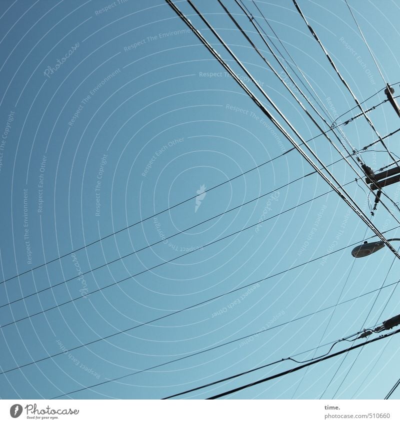 Revisit | 7 Kabel Technik & Technologie Energiewirtschaft Strommast Himmel Schönes Wetter ästhetisch Zufriedenheit elegant Inspiration Kommunizieren kompetent
