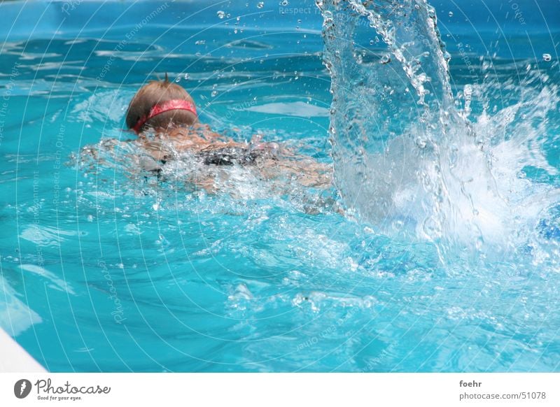 schwimmer Wassertropfen Aktion blau Sport Schwimmen & Baden