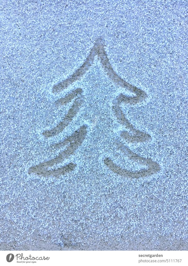 Let it snow Schnee Tannenbaum malen Winter kalt Weihnachten Weihnachtsbaum Weihnachten & Advent Weihnachtsdekoration Baum Tradition Natur weihnachtlich