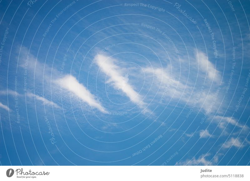 Blauer Hintergrund mit Himmel und Wolken abstrakt Air Atmosphäre atmosphärisch schön blau hell Klima Cloud Wolkenlandschaft wolkig Farbe Tag Tageslicht Design