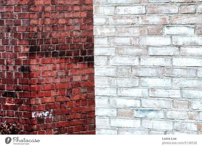 Backstein rot und weiß Backsteinfassade Backsteinwand Strukturen & Formen Mauer Fassade Gebäude