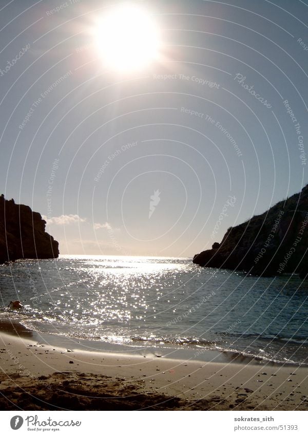 tor zum meer Strand Meer Ferien & Urlaub & Reisen Mallorca Wellen Sand Sonne Himmel