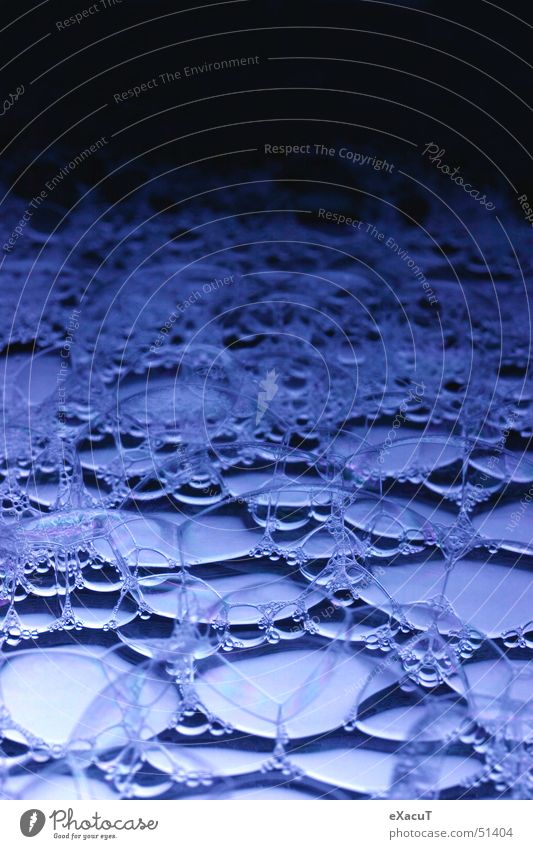 die Welt der Blasen Seife abstrakt durcheinander Unendlichkeit Wasser blau