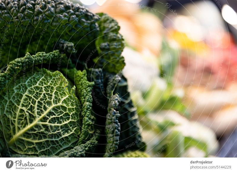 Biogemüse auf einem Verkaufsstand IV grün Wachstum Diät Detailaufnahme Landwirtschaft Gesunde Ernährung Nahaufnahme natürlich Garten frisch Gemüse