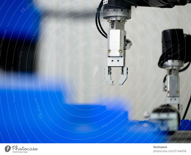 Maschine Roboter Fabrik Industrie Wartung Kapazität Herstellung Overhead technische Ingenieur Technologie automatische Produkt Arm Hand Computer Intelligenz automateline bauen Teil hoch modern