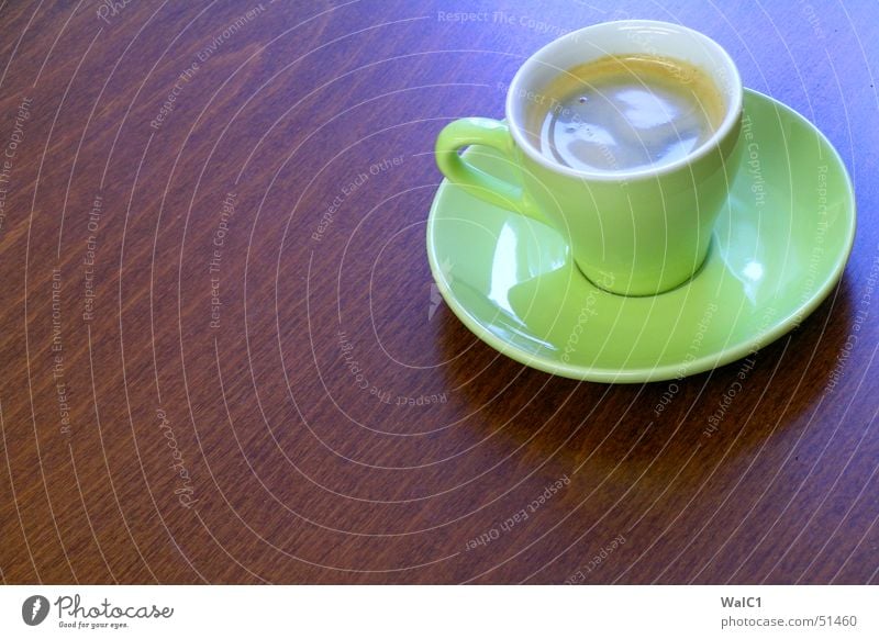 Koffein (in green) Café Espresso Tasse Untertasse grün Pause Holz Buche braun Kaffee ikea Maserung Strukturen & Formen