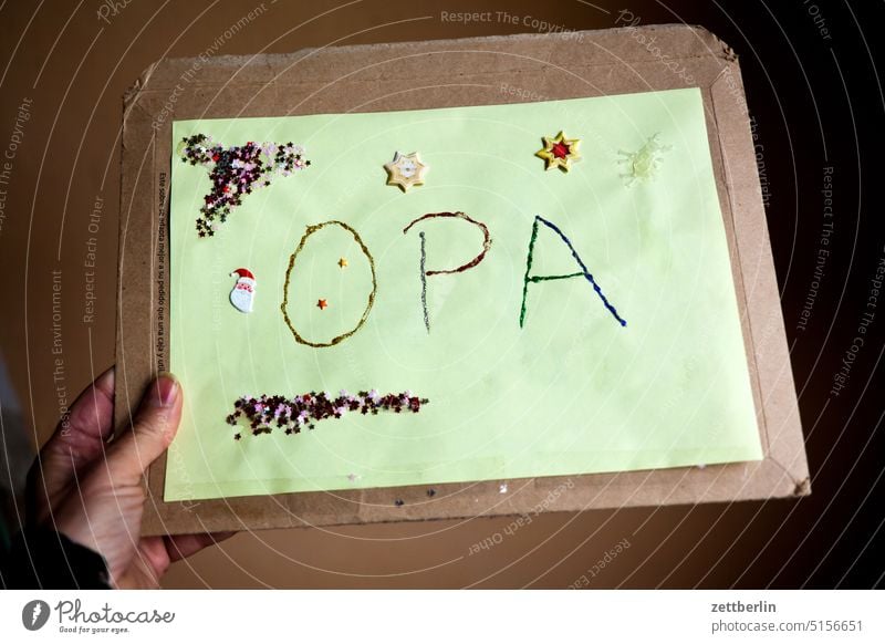 OPA beschriftung blatt buchstabe farbe geschenk namensschild opa papier deko dekoration aufkleber Beschriftung Buchstaben Dekoration & Verzierung Kreativität