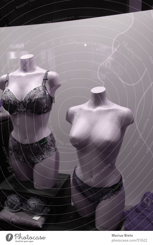 Konsumprodukt Unterwäsche Schaufenster Model Ladengeschäft verkaufen Frauenbrust Brust dekoltee boobs d70 nikon