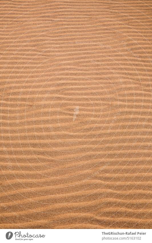Düne vor blauem Himmel mit Muster Sand Namibia Sandkörner Musterung Natur Landschaft Afrika Ferne Wärme Farbfoto Wüste Abenteuer reisen Ferien & Urlaub & Reisen
