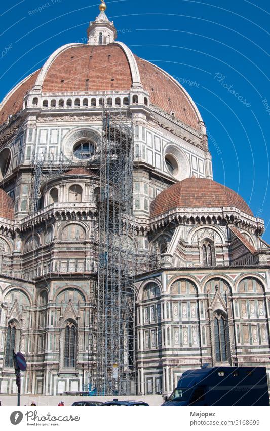 Fassade der Kathedrale S. Maria dell'Amore. Florenz Denkmal historisch alt mittelalterlich Basilika Duomo berühmt Gebäude Italienisch Renaissance Toskana