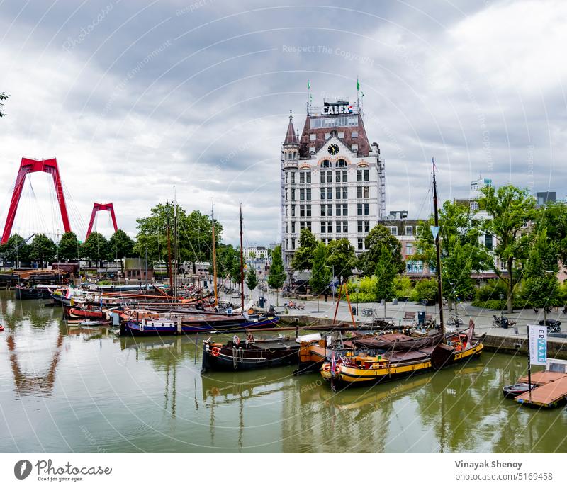 Rotterdam Stadtansicht Großstadt Niederlande Tourismus Europa Landschaft Boote Dock Fotografie
