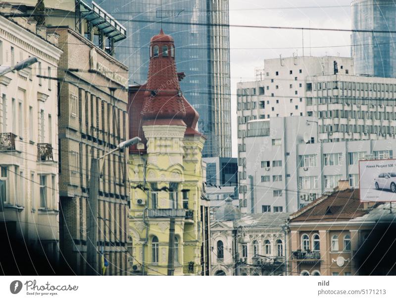 Kiew – Innenstadt Ukraine kyiv Gebäude Architektur Großstadt Analogfoto Kodak