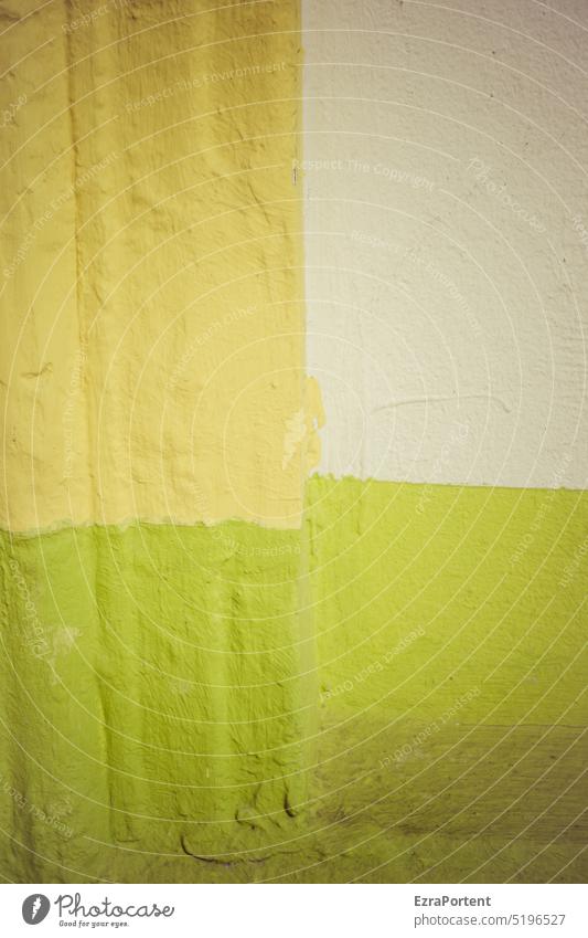 Frühlingsanfang Fassade Ecke Farbe fröhlich farbenfroh grün Frühlingsgefühle Wand Textfreiraum Hintergrund Hintergrundbild Muster abstrakt graphisch Design