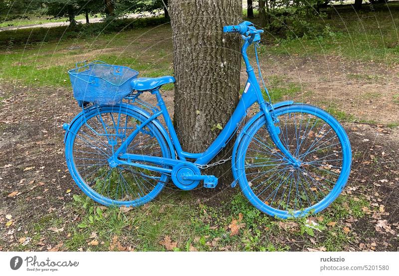 Bunte Fahrraeder, Kunst grell Geisterraeder Fahrrad Mahnrad geschmueckt Schmuck Zaun eingezaeunt stehen bunt Farbe Design Plastik Kunstparade Reklame anziehend