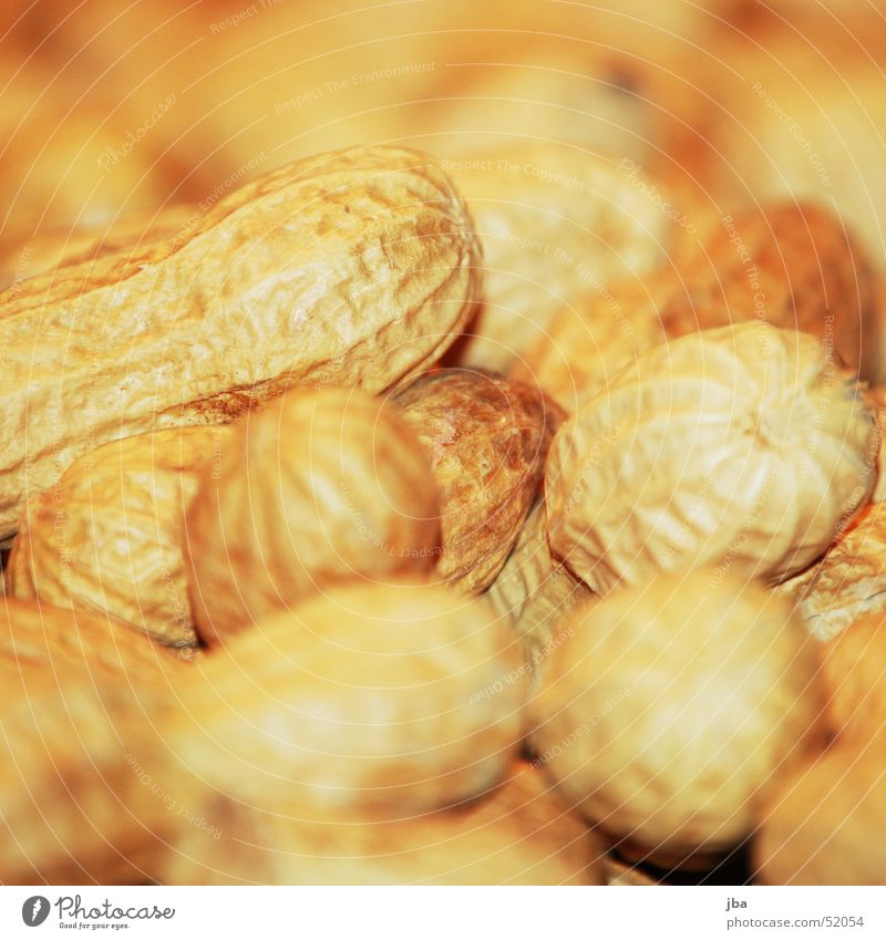 Erdnüsse Nuss gelb Ernährung Unschärfe spanische nüsse Erde Lebensmittel Makroaufnahme scharf-unscharf