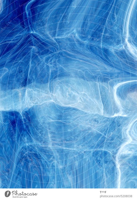 Textur – Scan von einem Papiertuch – blau eingefärbt mit marmorartigen Strukturen Hintergrund Mamor weiß