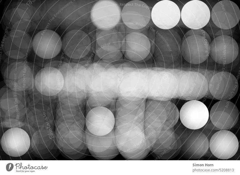 Lichtpunkte, verschwommen Helligkeit Illustration Kontrast Hintergrundbild verschwimmen Kreise abstrakt Muster Ordnung durcheinander Sphären Einfluss