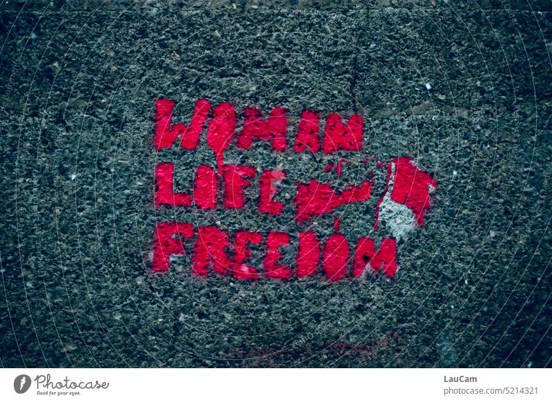 Woman - Life - Freedom Gleichberechtigung Gleichstellung Gesellschaft (Soziologie) Solidarität Menschlichkeit Menschenrechte Gerechtigkeit protestieren Respekt