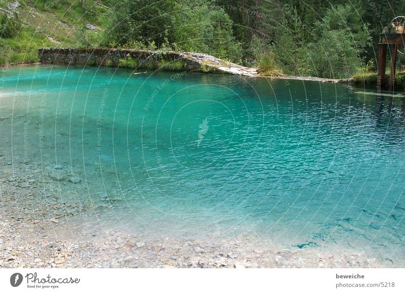 cool blue Wildbach kalt Ferien & Urlaub & Reisen Erholung Dinge aufgestaut Wasser