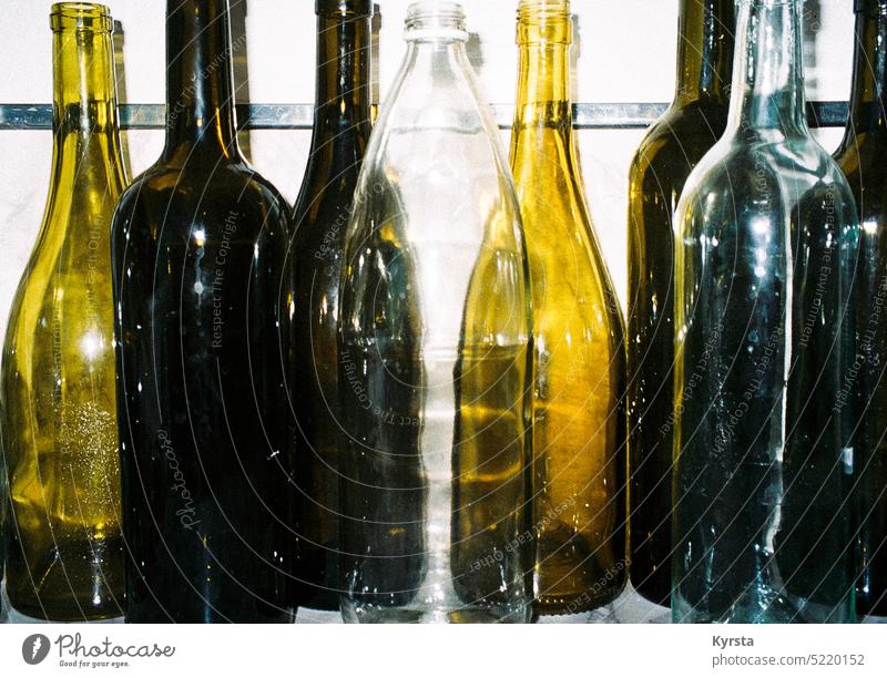 Weinflaschen Glas Kunst kreativ