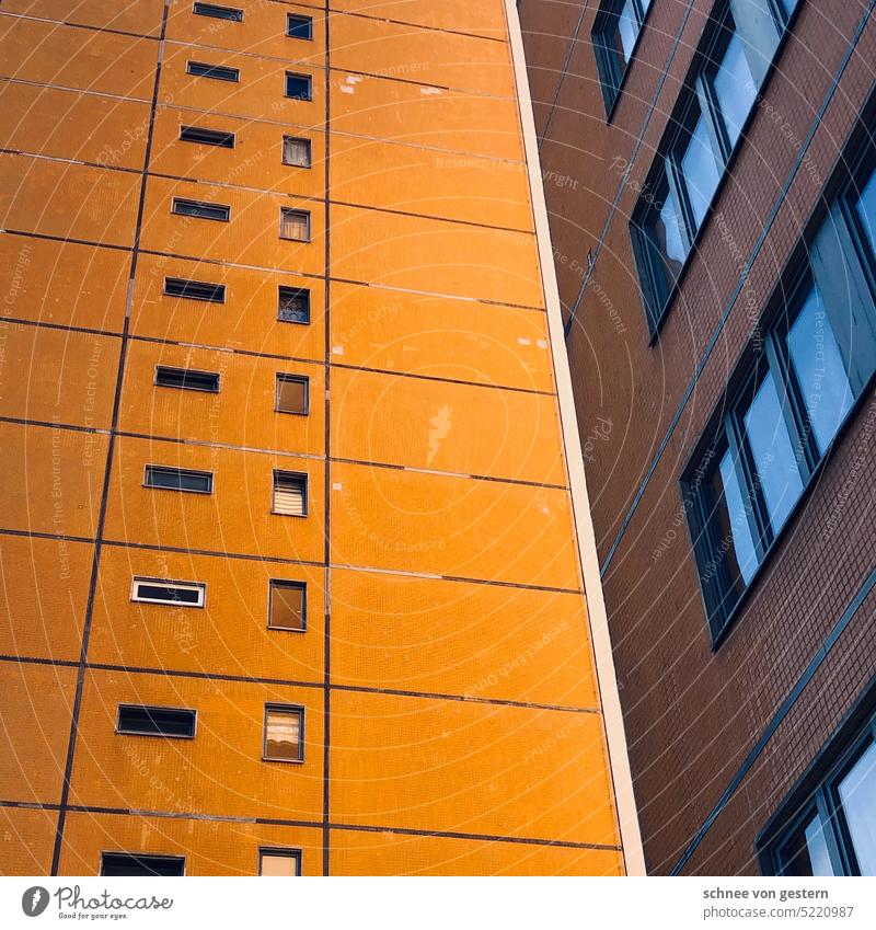 Frühjahrsfarben Hochhaus Architektur Himmel Fenster Reflexion & Spiegelung Stadt Glasfassade modern Gebäude Fassade Moderne Architektur ästhetisch Haus Linie