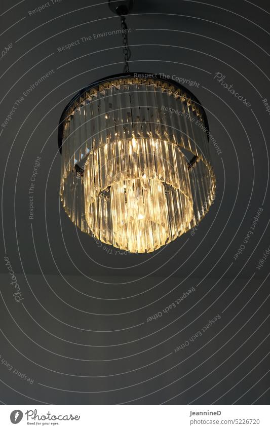 Deckenlampe hängend aus Glas Lampe Licht Design Beleuchtung Leuchter altmodisch Kronleuchter Deckenbeleuchtung historisch