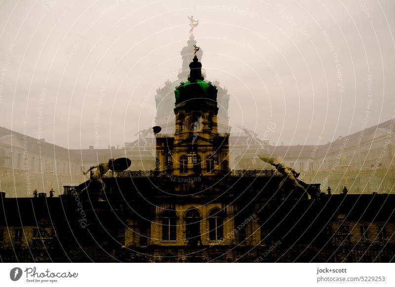 Bildstörung | Schloss Charlottenburg Berlin Burg oder Schloss Silhouette Sehenswürdigkeit Doppelbelichtung Illusion historisch außergewöhnlich