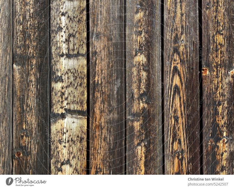 Nahaufnahme eines alten verwitterten Scheunentores Holz Holzwand alte Holztür Detailaufnahme Strukturen & Formen Hintergrundbild Holzhintergrund Holzmaserung