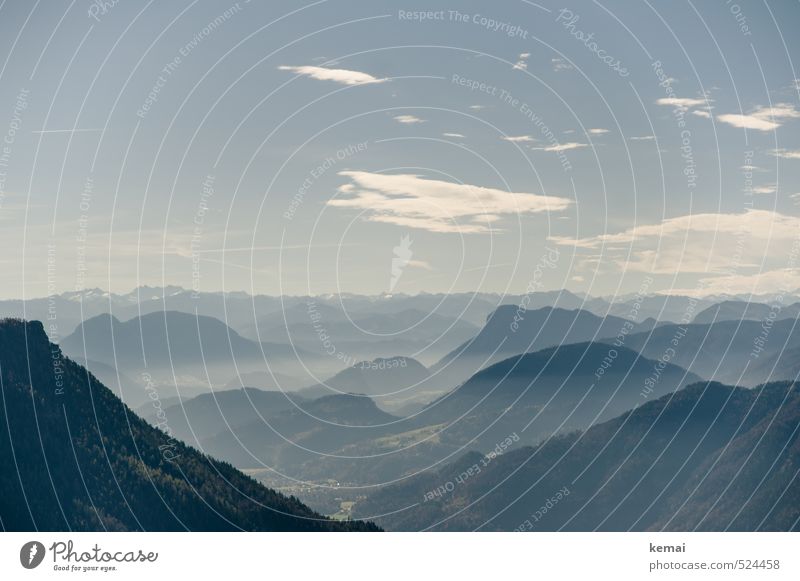 Zwei-Gipfel-Tour | Wasserwandblick Umwelt Natur Landschaft Pflanze Himmel Wolken Sonnenlicht Herbst Schönes Wetter Nebel Wald Hügel Alpen Berge u. Gebirge