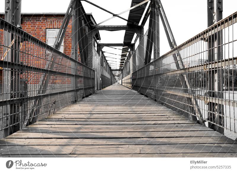 Wehrsteg Wieblingen in Heidelberg Brücke Fußgängerbrücke Stadt Architektur Menschenleer Perspektive Fußgängerübergang Bauwerk Wege & Pfade Außenaufnahme