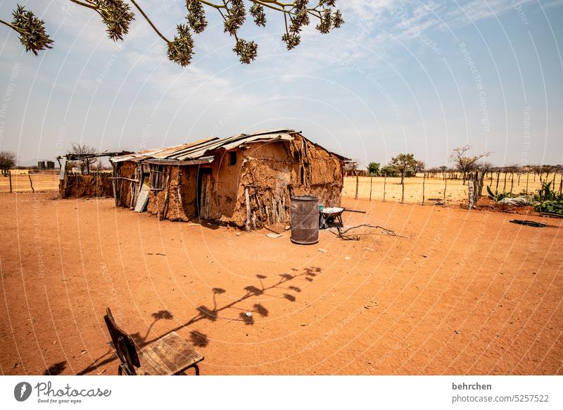 berührung Namibia Afrika Damaraland Haus Hütte zuhause Wellblech wohnen Leben Armut einfaches leben Ferne authentisch Lehm Lehmhütte