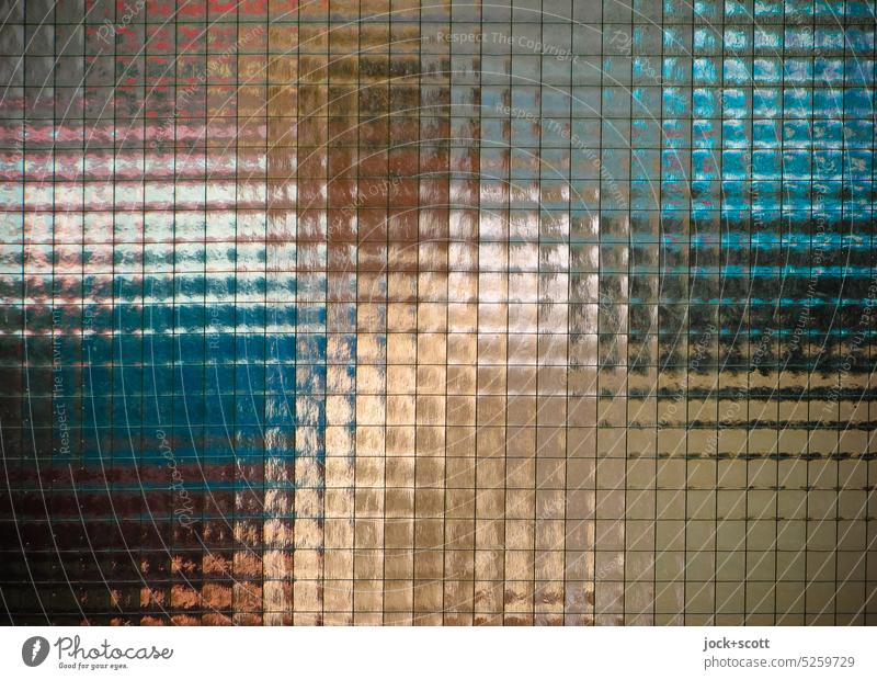 zweite diverse Person hinter Glas Unschärfe Silhouette Strukturen & Formen Mensch durchsichtig Glasscheibe unbekannt abstrakt Pixel geheimnisvoll Sonnenlicht
