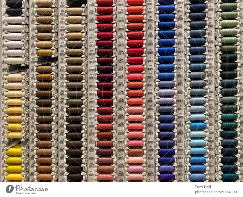 Farben Spule Spindeln Farbfoto Faser Entscheidungen Auswahl