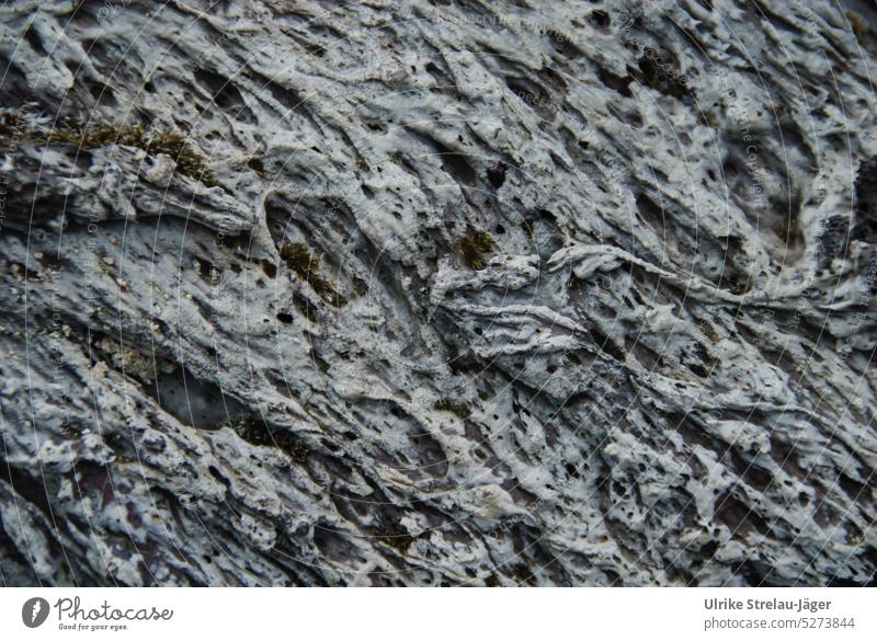 Island | Muster aus alter erkalteter Lava fließen Geologie geologisch Strukturen Formationen vulkanisch gedreht nordisch Vulkan fliessend geflossen erstarrt