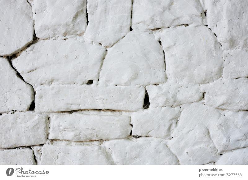 Steinmauer. Alte Kreide Stein Muster Hintergrund. Natürlicher Hintergrund und Tapete. Stein Textur alt Material rau Oberfläche abstrakt Felsen Wand Struktur