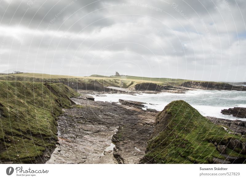 Schroffes Irland Küste Castle plattentektonik Wasser Landschaft Felsen Farbfoto Meer Einsamkeit