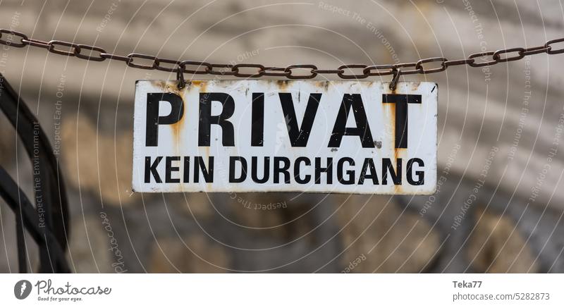 Privat - Kein Durchgang privat kein durchgang privatgrundstück gesetz durchgang verboten schild deutsch
