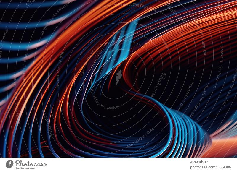 Eine Nahaufnahme eines blauen und orangefarbenen Hintergrunds abstrakt Farben Design Muster Textur pulsierend modern digitale Kunst Tapete Grafikdesign