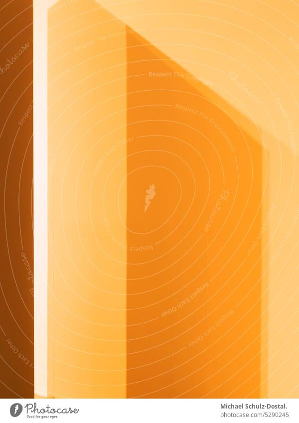 Schattenwurf in Orangetönen Minimal grafisch formen Geometrie grafik abstrakt farbe quadrat harmonie pastell abstract graphic geometrie colour harmony pop