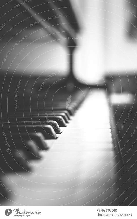 Klavier-Hintergrund verschwommen grau Bokeh Bar Pianist Symphonie Fähigkeit Künstlerin Lektion Melodie komponieren spielen Harmonie Jazz Detailaufnahme Hinweis