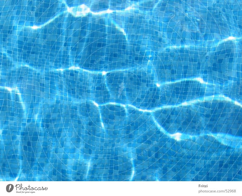 Wasser Wellen Reflexion & Spiegelung türkis hell-blau Blauton Mosaik Teile u. Stücke Flüssigkeit Bewegung Wind Farbe Fliesen u. Kacheln