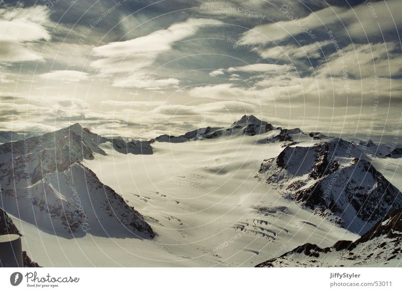 A Nice Day Gletscher Sölden Österreich Wolken Einsamkeit Berge u. Gebirge Himmel Schnee Eis Felsen Ferne Freiheit