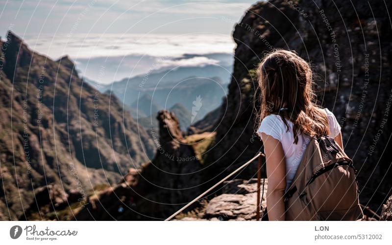 Insel Madeira Portugal wandern Natur Tourismus Europa Portugiesisch Madeira-Insel Reiseziel Urlaub Landschaft Ferien & Urlaub & Reisen im Freien Baum Horizont