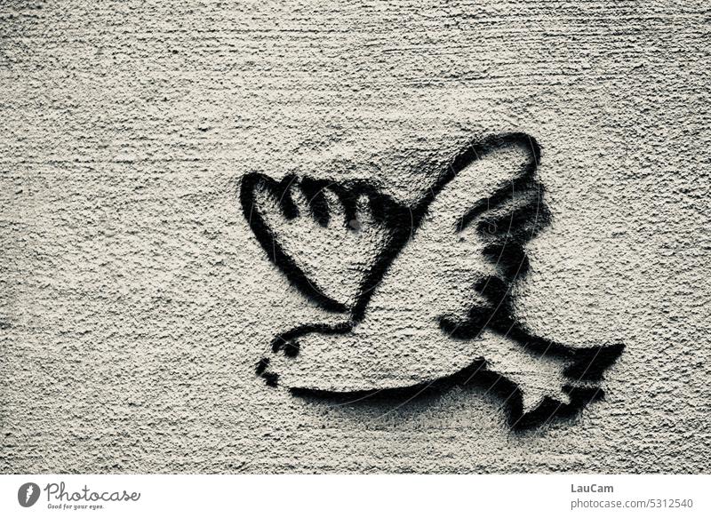 Friedenstaube - Symbol der Hoffnung Taube Vogel Friedenszeichen Friedenssymbol Freiheit Friedenswunsch Ukraine Ukrainekrieg Peace Solidarität