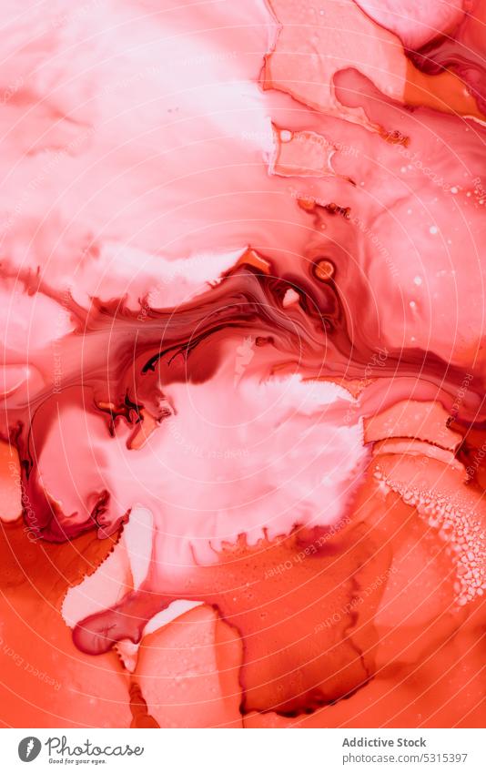 Abstrakter Fluss flüssiger Farben im Gemisch mischen Verschüttungen Kunst Farbstoff abstrakt liquide hell Pigment Tropfen farbenfroh mehrfarbig fließen